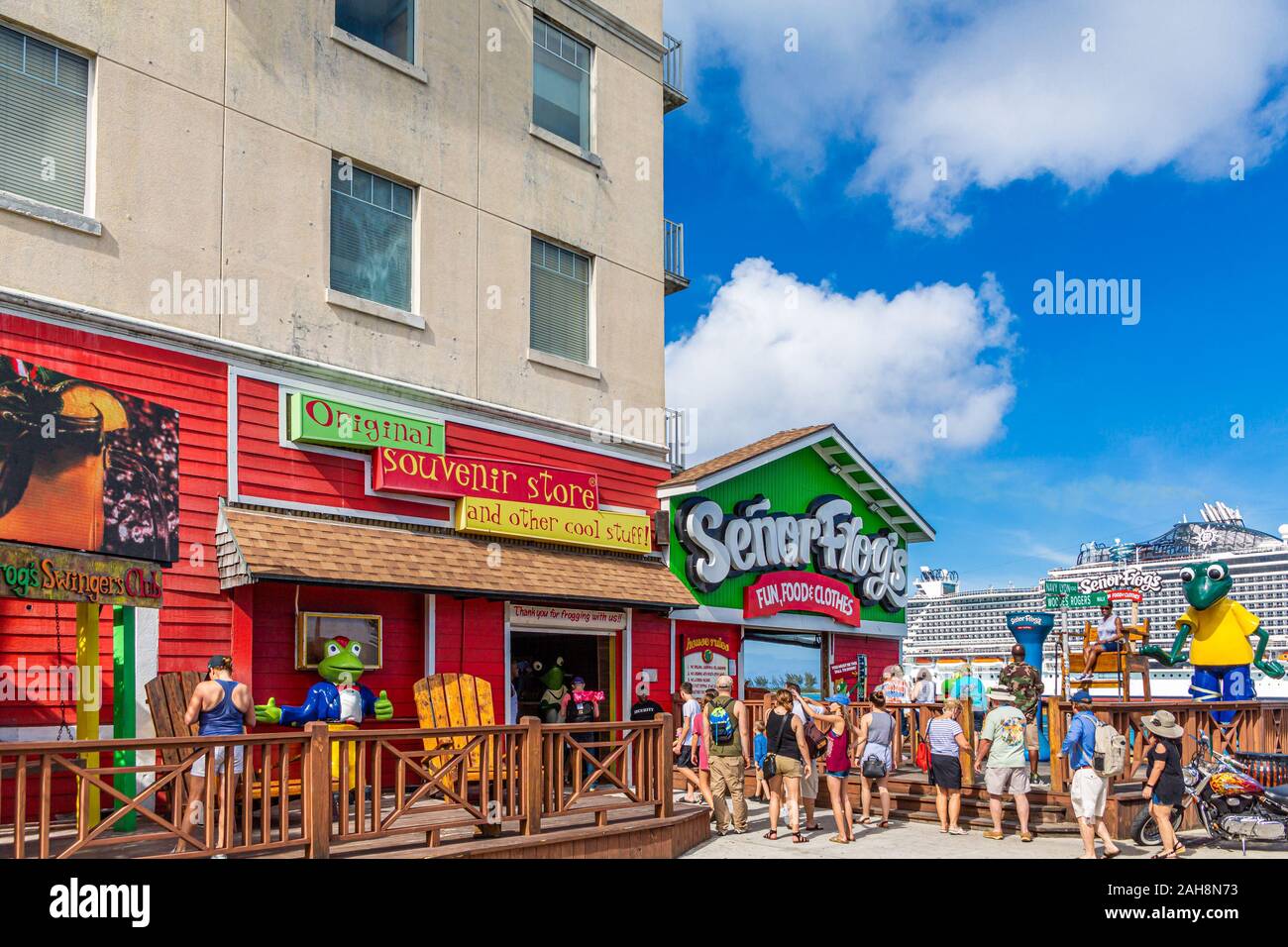 Senor Frogs Bar y restaurante en Nassau, Las Bahamas Foto de stock