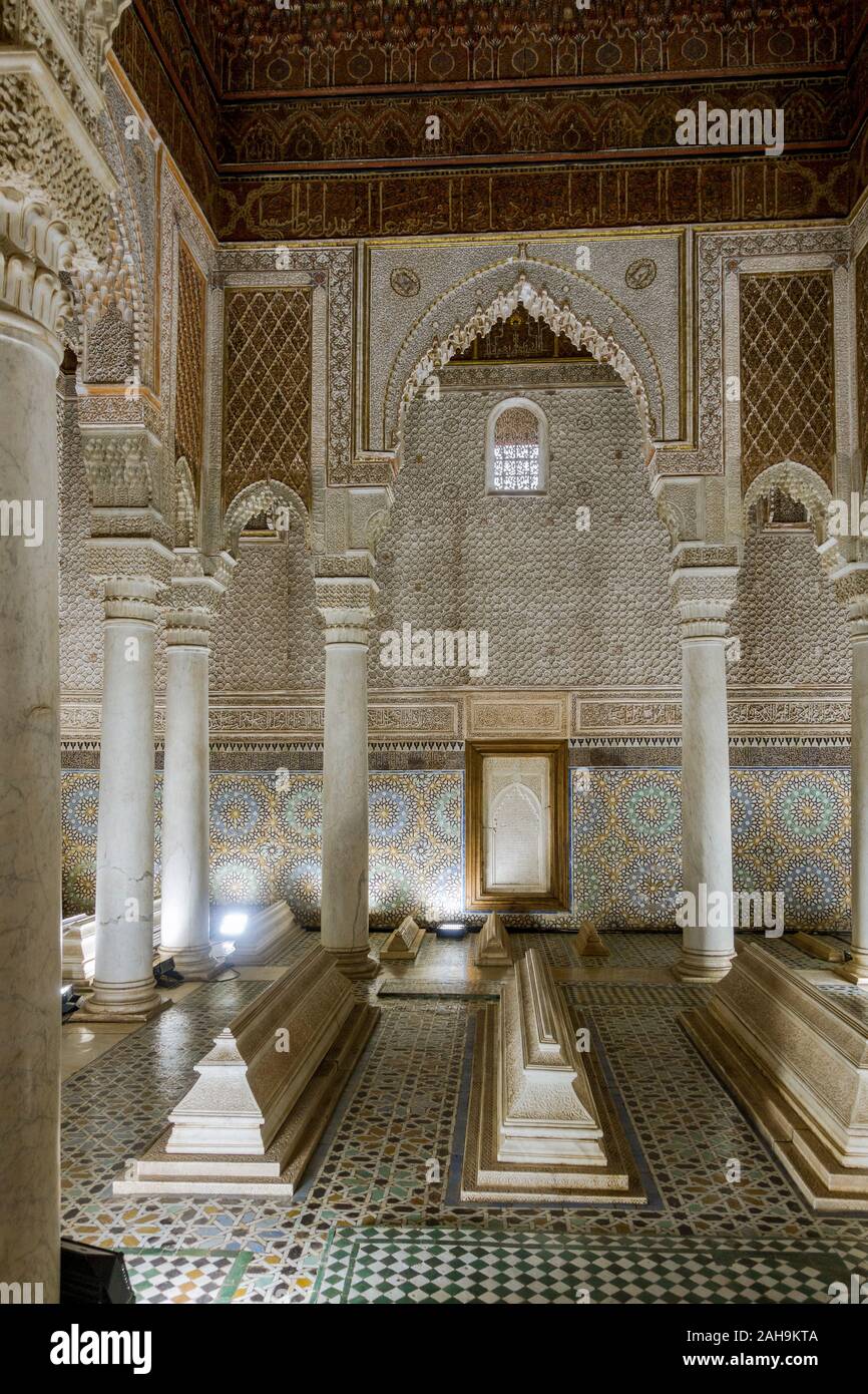 Tumbas saadianas, mausoleo de Saadi Sultan Mansour, Cámara de los doce