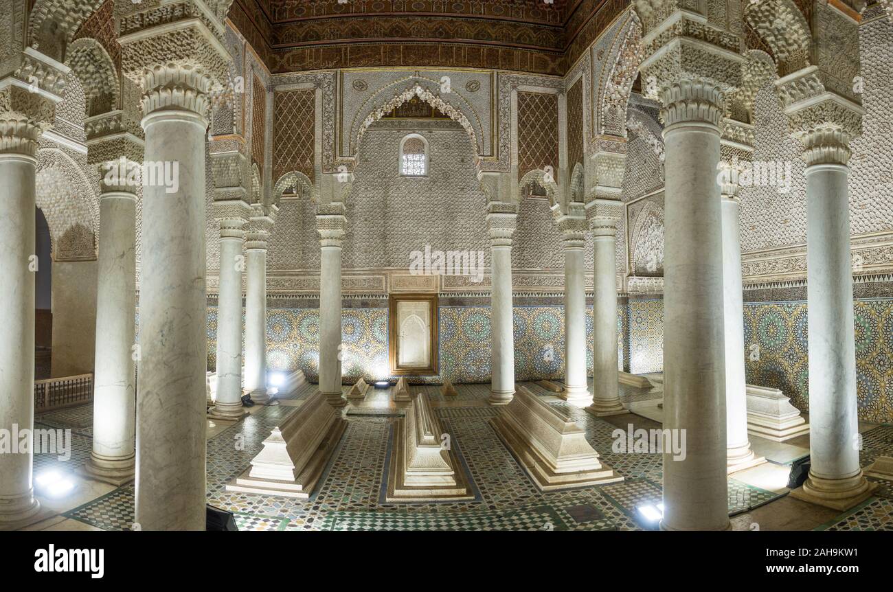 Tumbas Saadianas, mausoleo del sultán Saadiano al Mansour, Cámara de