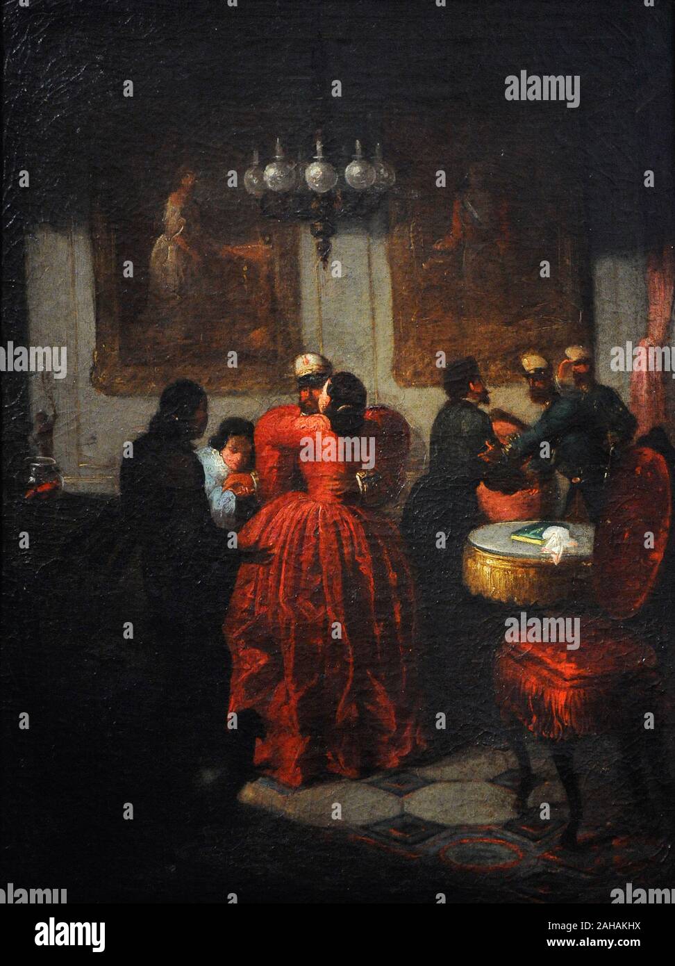 Eduardo Cano de la Peña(1823-1897). Pintor español. El regreso de la guerra de África, 1861. Museo del Romanticismo. Madrid. España. Foto de stock