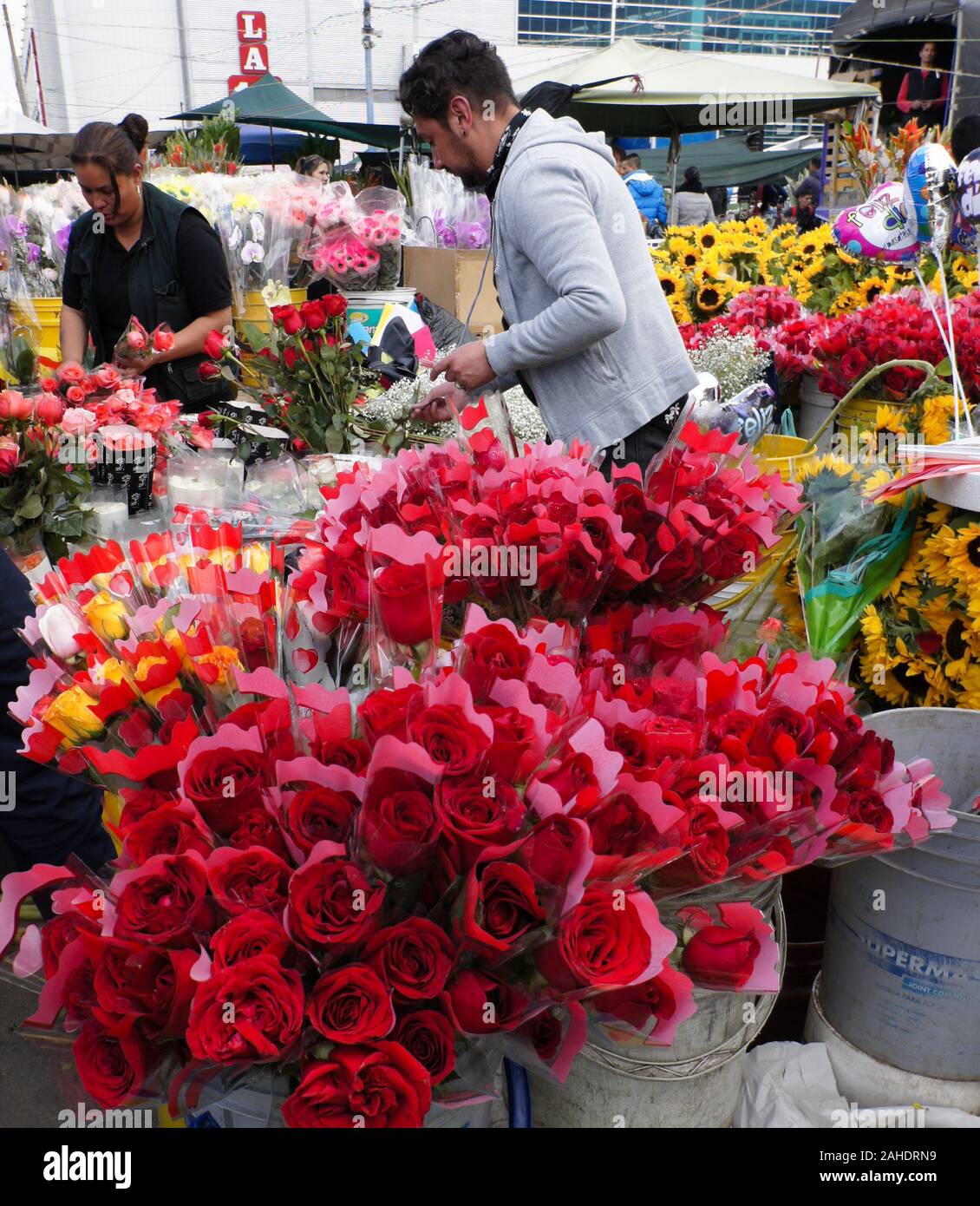 Flores para la venta en el mercado de Paloquemao, en Bogotá, Colombia Fotografía de stock - Alamy Flores para la venta en el mercado de Paloquemao, en Bogotá, Colombia Fotografía de stock - Alamy