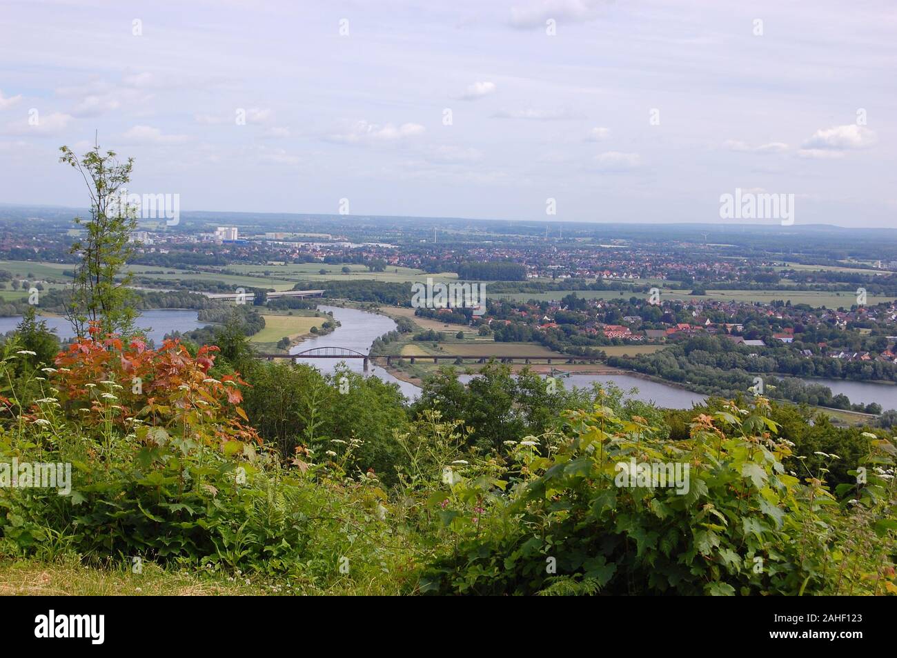 Mire las llanuras del norte de Alemania Foto de stock
