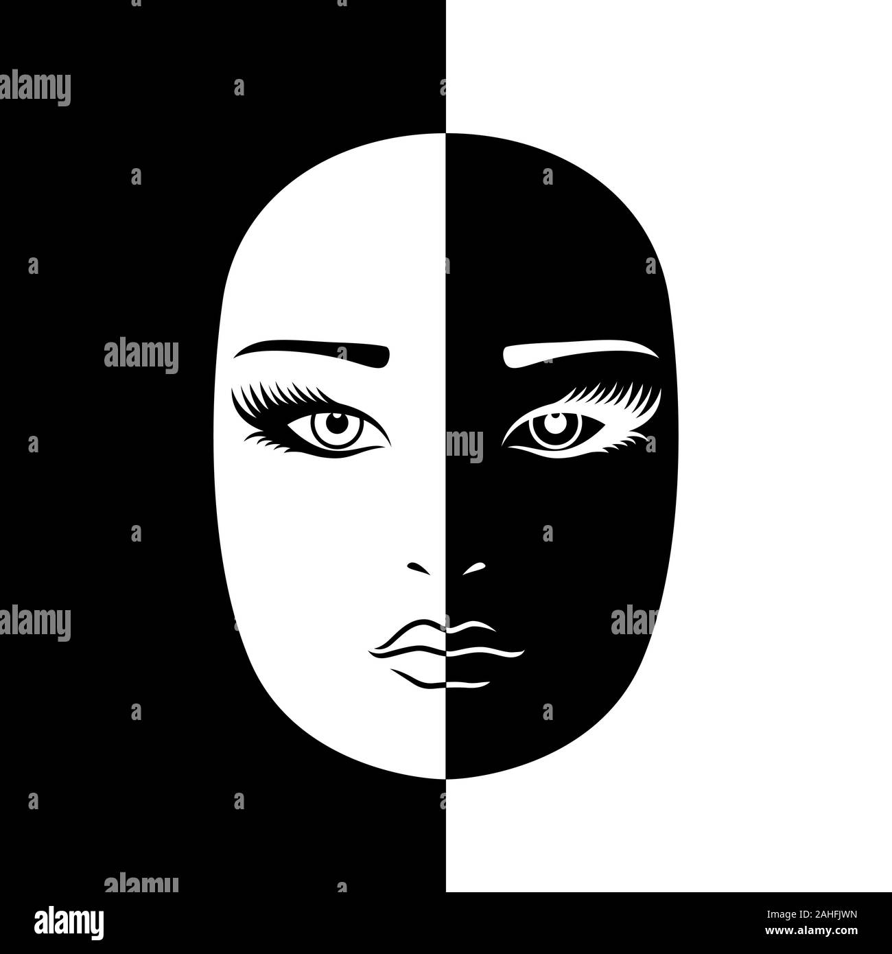 Silueta negativa Imágenes de stock en blanco y negro Alamy