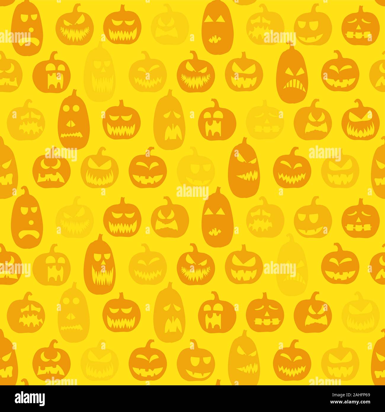 Scarry fondo perfecta con diferentes diseños de calabazas para halloween Ilustración del Vector