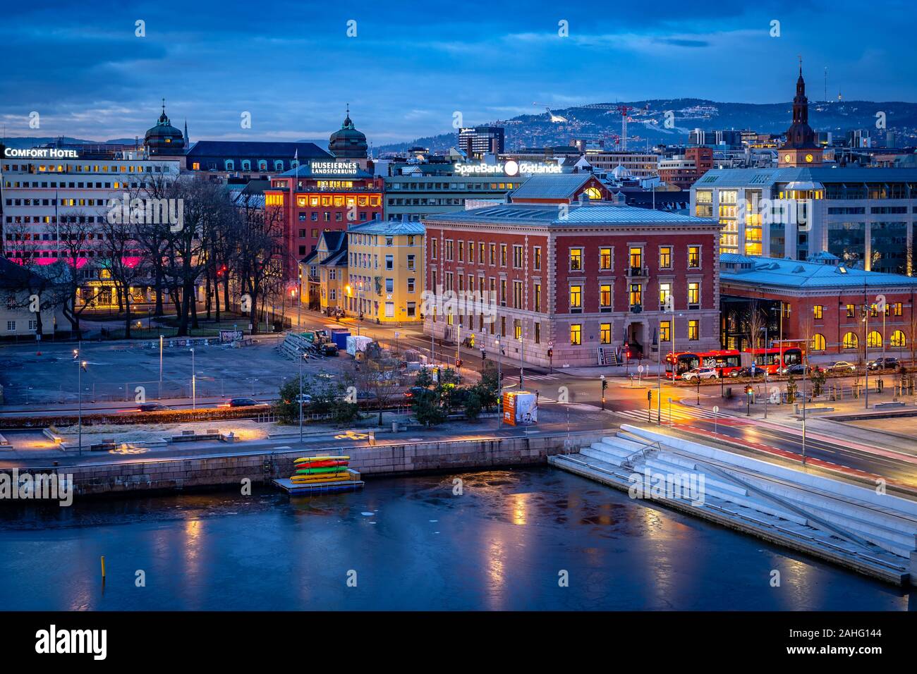 Oslo, Noruega - vista de la ciudad Foto de stock
