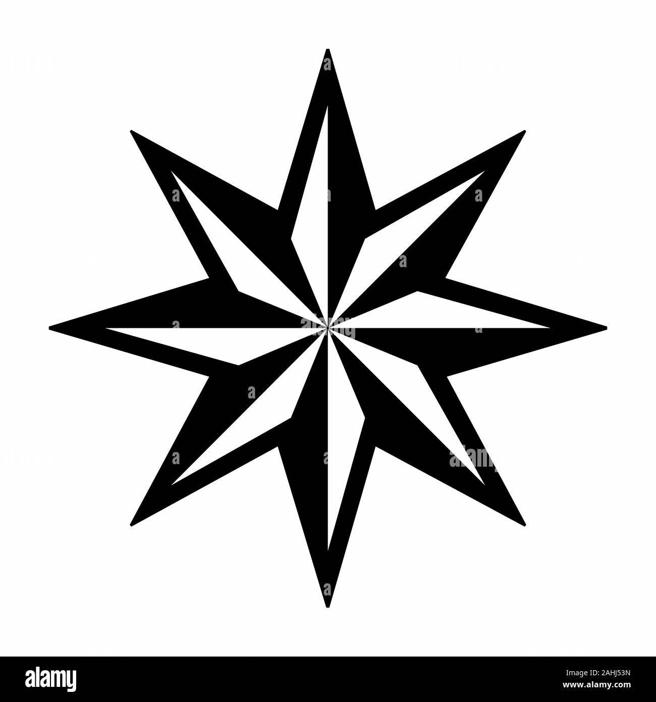 Estrella de 8 puntas Imágenes de stock en blanco y negro - Alamy