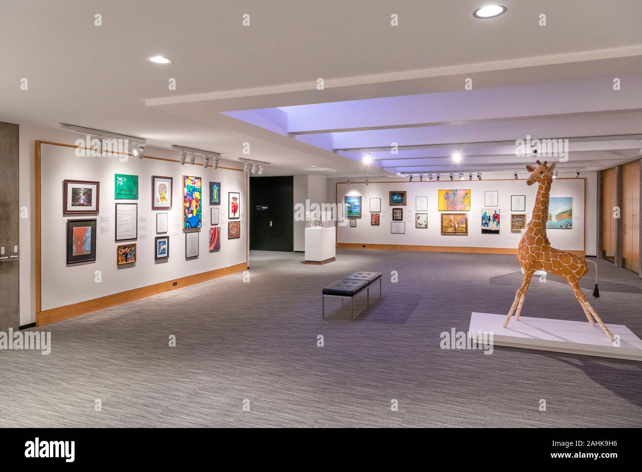 Interior del Museo de Arte Everson, Syracuse, en el Estado de Nueva York, EE.UU. Foto de stock