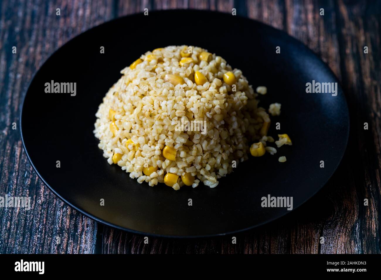 Maíz / Pulao con maíz o arroz pilaf Pilav. Listo para comer comida