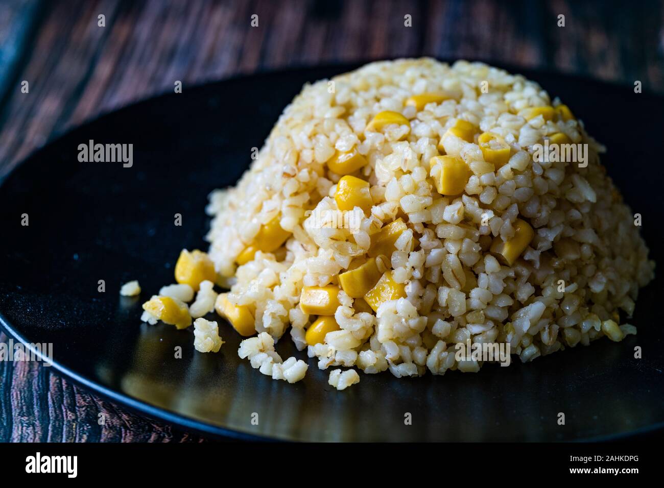 Maíz / Pulao con maíz o arroz pilaf Pilav. Listo para comer comida