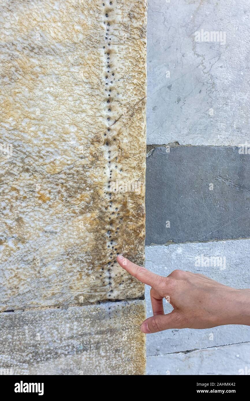 La Catedral de Pisa es una catedral Católica Romana medieval dedicada a la asunción de la Virgen María, en la Piazza dei Miracoli. Se trata de una notable exam Foto de stock