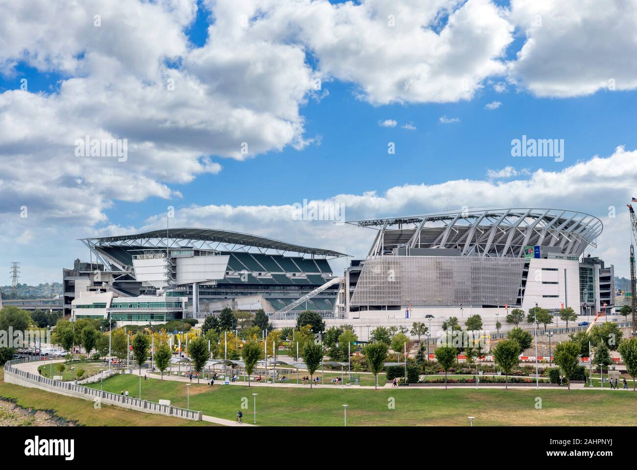 El Paul Brown Stadium, hogar de los Cincinnati Bengals equipo de la NFL, Cincinnati, Ohio, EE.UU. Foto de stock