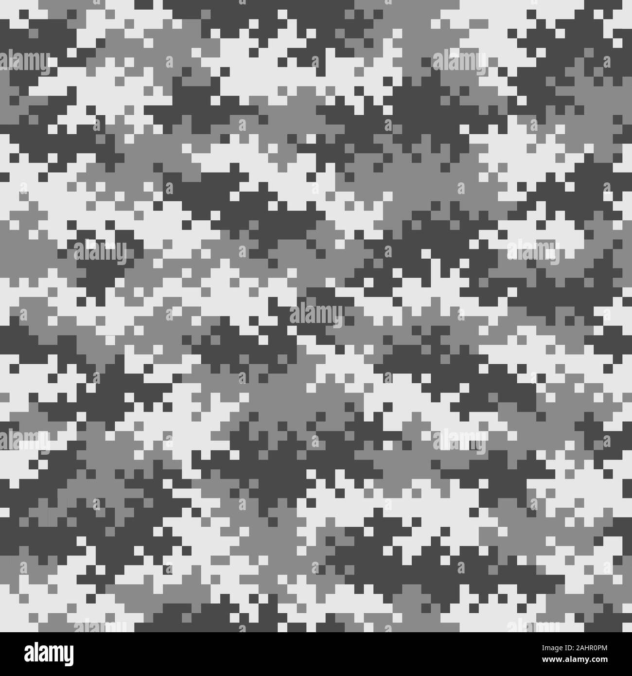 Paso relajarse Agua con gas Militar de camuflaje en blanco y negro perfectamente tileable patrón  pixelado Fotografía de stock - Alamy