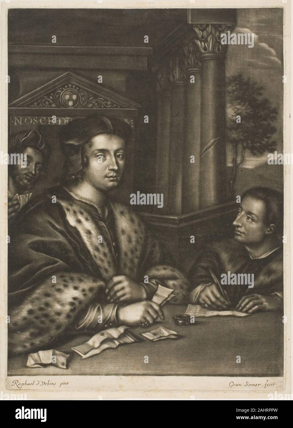 Jan Van Somer. Carondelet. 1665-1699. Países Bajos. Mezzotint sobre papel marfil Foto de stock