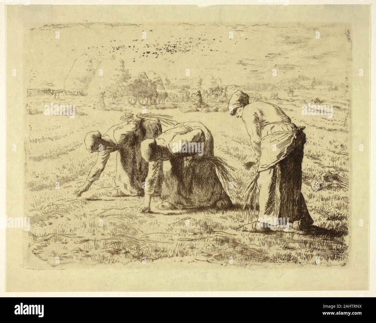 Etching by jean francois millet fotografías e imágenes de alta