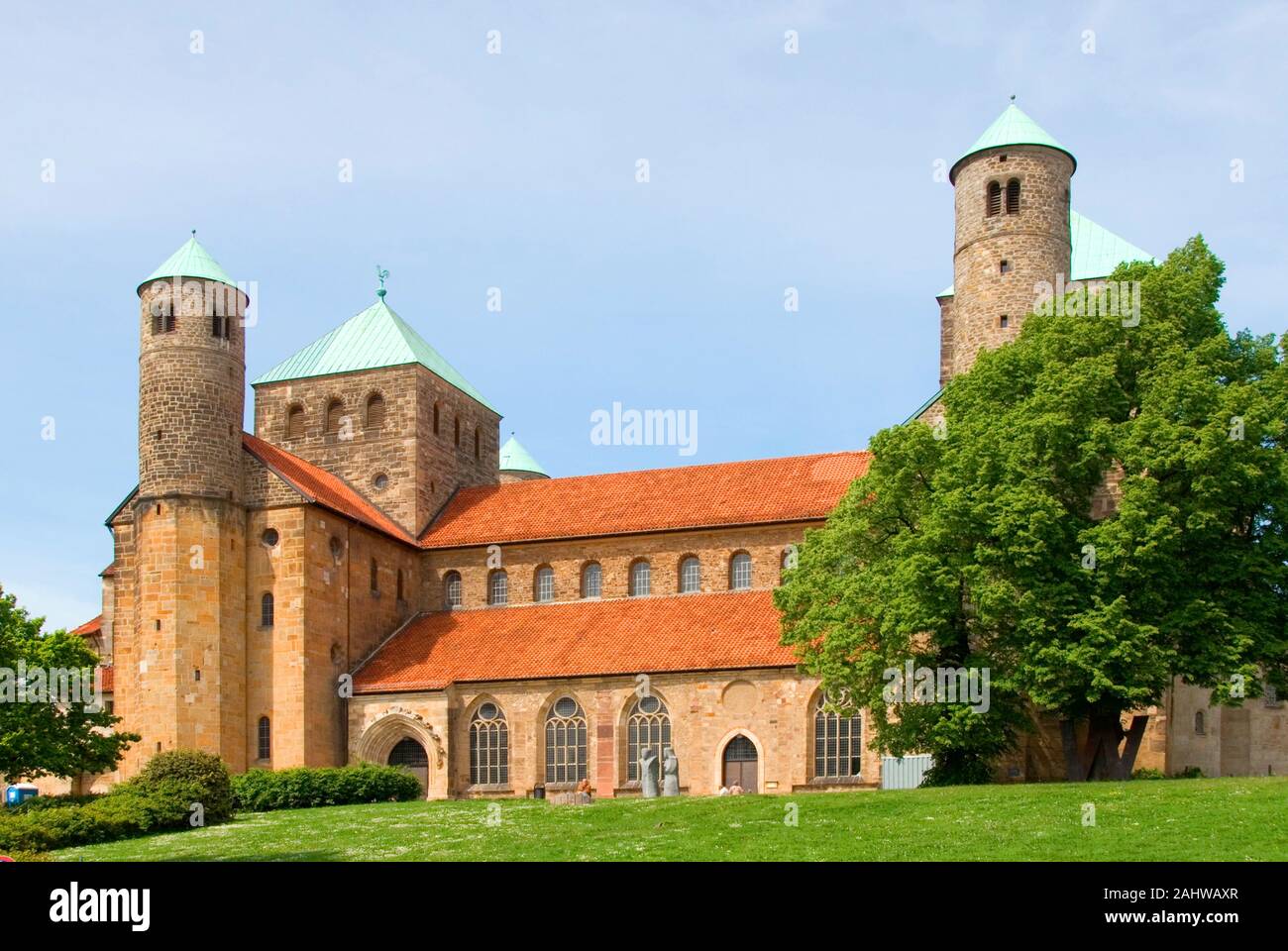 Deutschland, Niedersachsen, Hildesheim, Kirche St. Michael, Michaeliskirche, Unesco-Weltkulturerbe Foto de stock