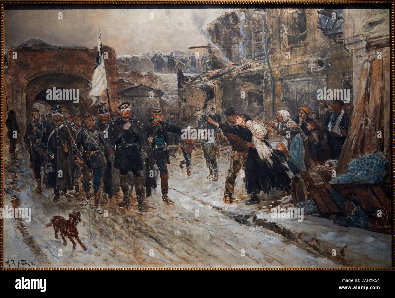 '''Alemán negociators entrar en Belfort el 16 de febrero de 1871'' de 1884, Alphonse de Neuville, Musée de l'Armée, el Hôtel National des Invalides, Paris, Francia Foto de stock