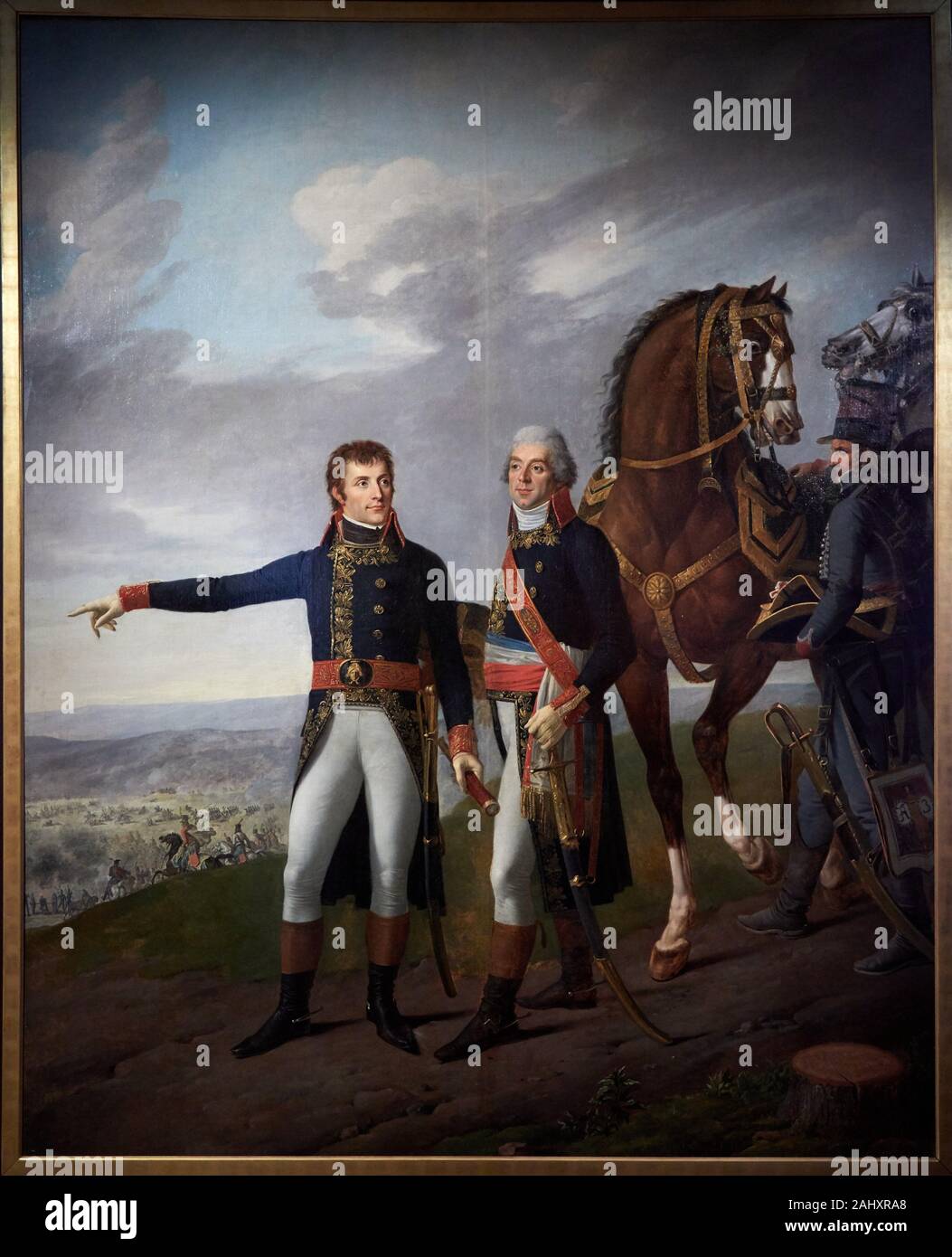 '''General Bonaparte y su jefe de personal general Berthier en la batalla de Marengo, el 14 de junio de 1800'', circa 1800-1801, Joseph Boze, Robert Lefèvre, Foto de stock