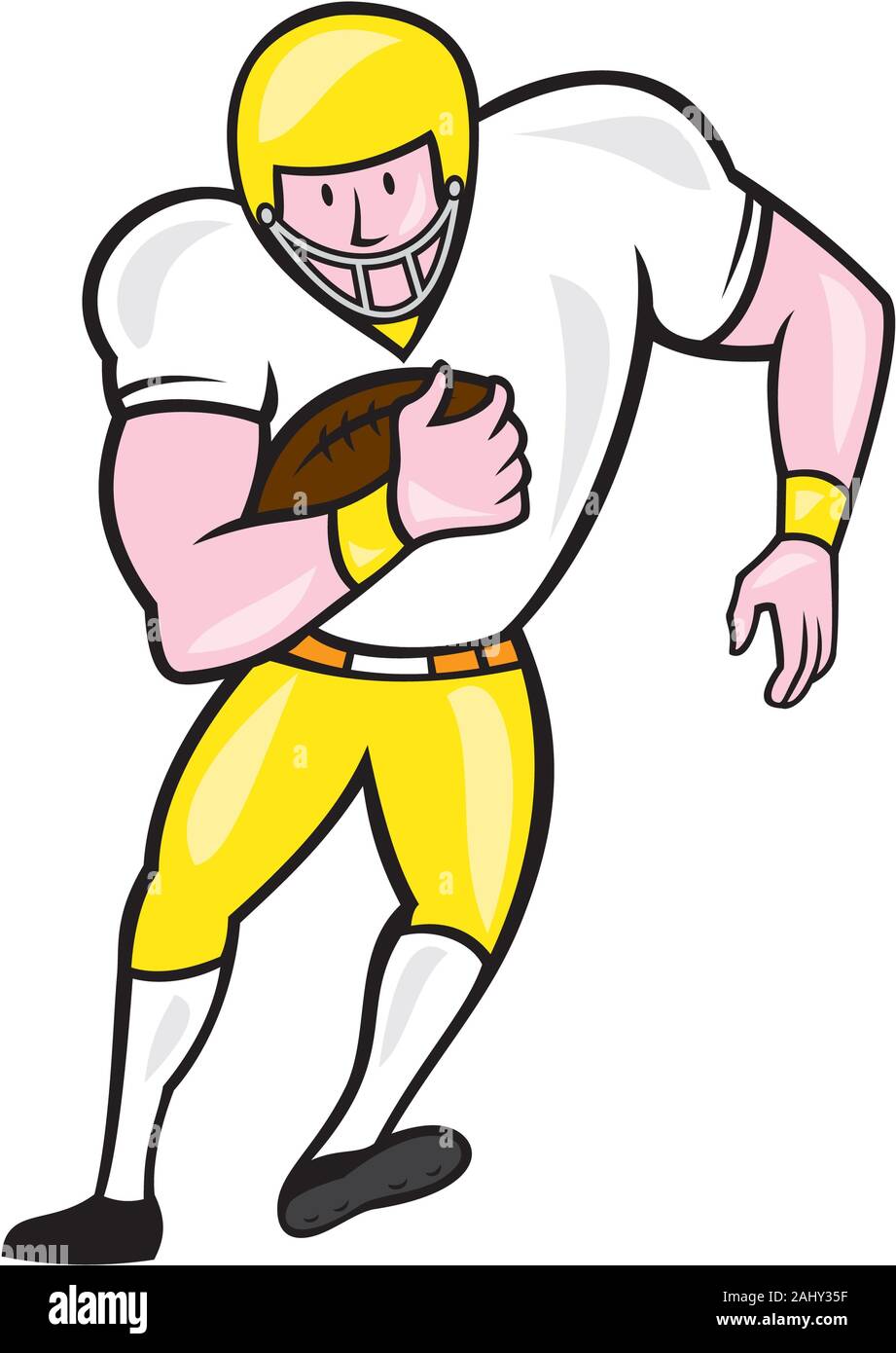 Ilustración de un jugador de fútbol americano gridiron fullback