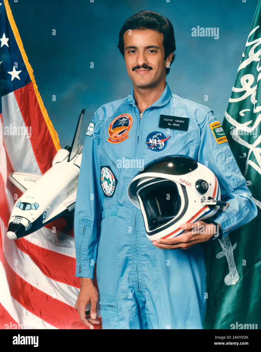 Sultán bin Salman bin Abdulaziz Al-Saud NASA-la misión STS-51G (transbordador espacial Discovery, 17-24 de junio de 1985) Foto de stock