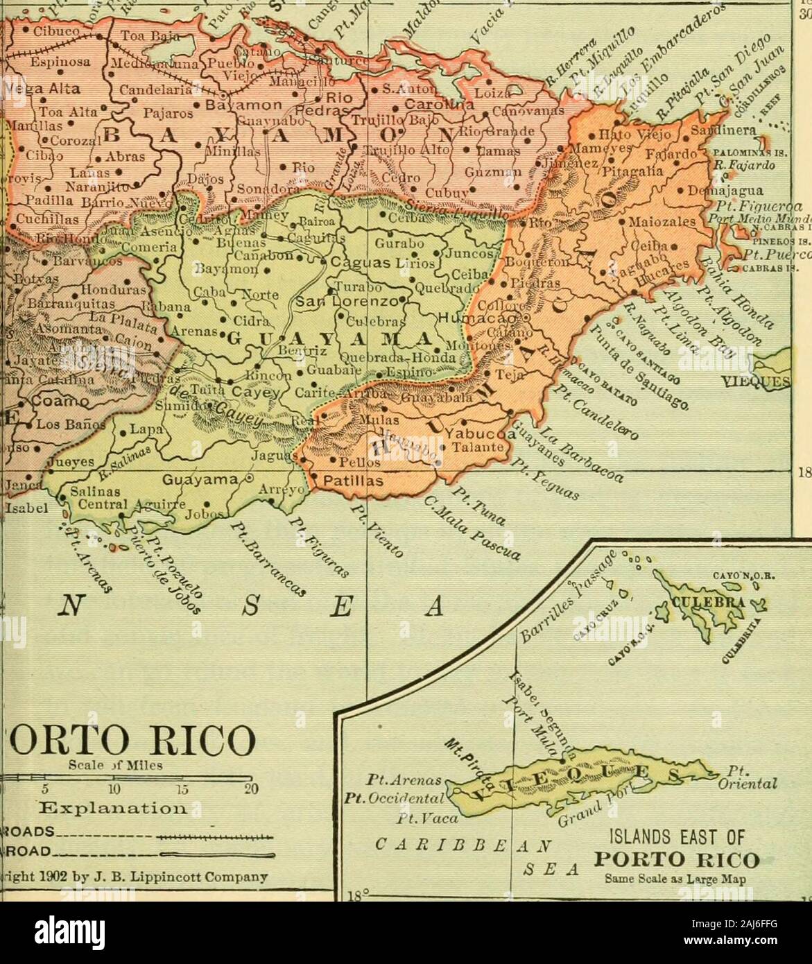 Una historia de los Estados Unidos de América; su población y sus instituciones . 1 Mile .M;i 66° 30 I Greenwich a 0 o C E A N .t- .0? 4* ^ en época opawimtnVs x1es.R. Faja rdo.Fiqvcrda iiajagaiaPt puerto M,,lm MuriI^ OH- N.CABRAS 18J~PI.NEROJ 18. ^^t.Piierca C.V(X>CABR1.8I !. Es30. 0 10 ij 20 Explicación."OADS-ROAD -igrht 1902 por J. B. Lippincott Companr islas al este OFPORTO RICO misma escala aa Mapa grande dofSO C J.PITtRi CNCftS ( ION. BOtTOH -18 DE LA NACIÓN DE HOY. 547 invenciones.-Los inmensos progresos que ha realizado en los estadosunidos ahiiost todas las direcciones dentro de un centuryhas ha ayudado Foto de stock