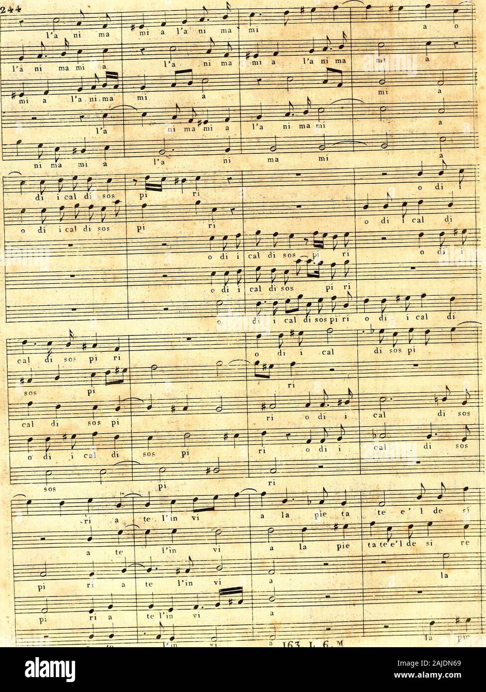Primizie di canto fermo . 163. L. 6.M Ian gujr. Un te T~en 163. h.e.^ Foto de stock