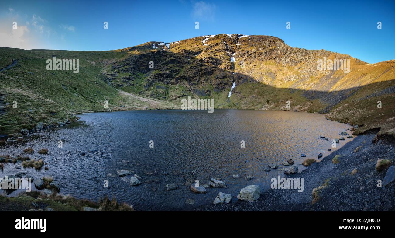 Escalas en Tarn Blencathra, Lake District Foto de stock