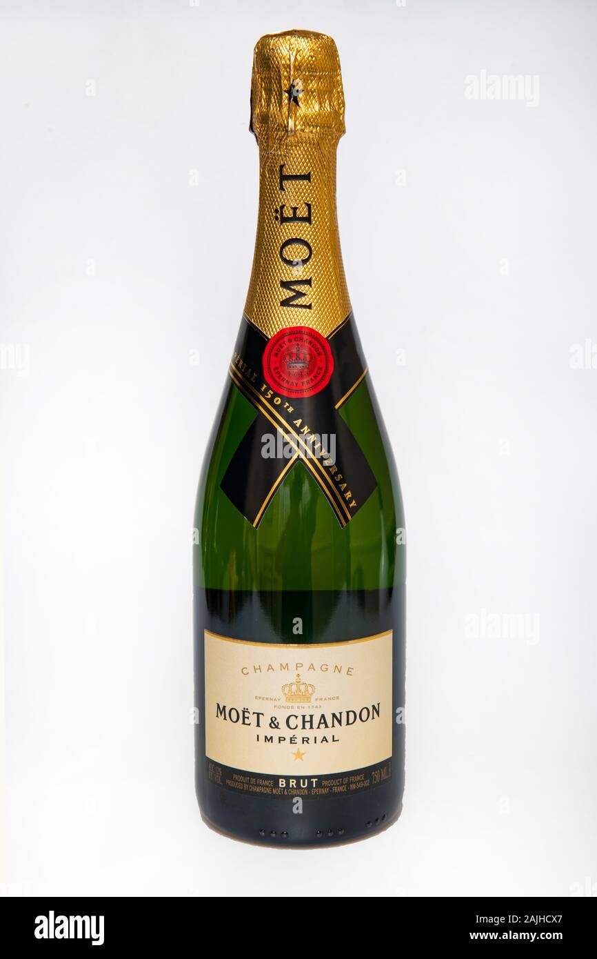Moet Chandon Brut vino espumoso champaña Imperial Foto de stock