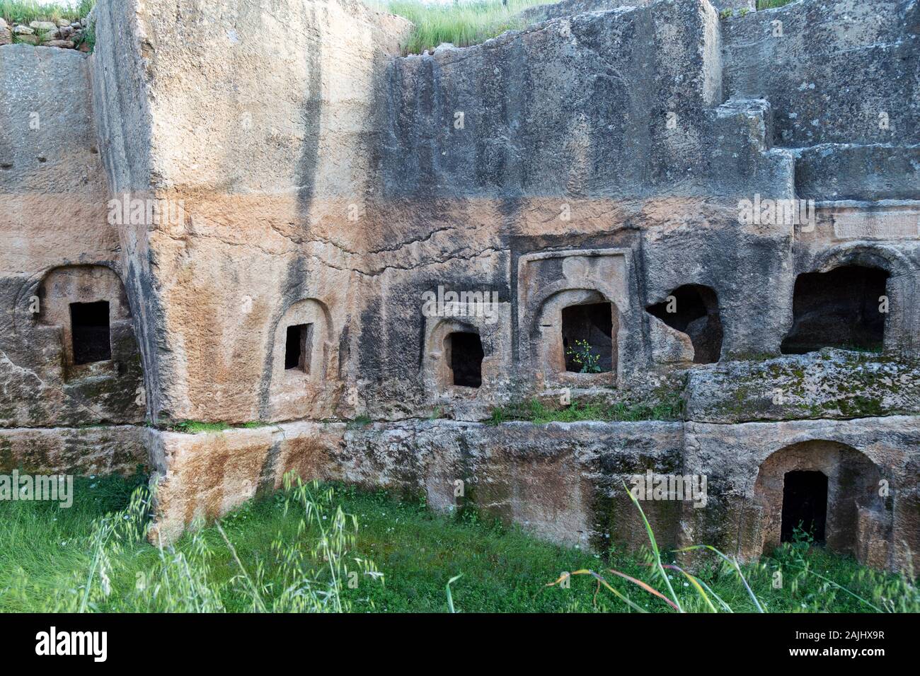 Antigua ciudad histórica de Dara ruinas en Mardin, Turquía. Foto de stock