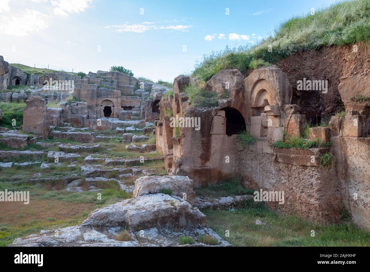 Antigua ciudad histórica de Dara ruinas en Mardin, Turquía. Foto de stock