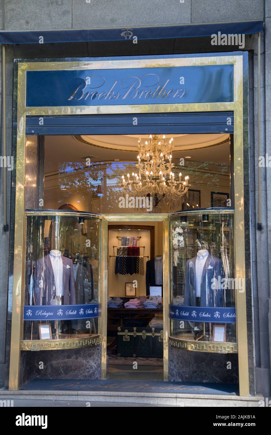 Brooks Brothers, la tienda de la calle Serrano, Madrid, España Fotografía  de stock - Alamy