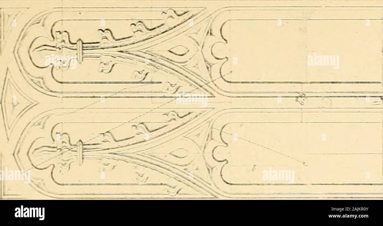 Ejemplos de arquitectura gótica : seleccionados de diversas edificaciones antiguas en Inglaterra ; compuesto de planes, elevaciones, secciones y partes en general ; calculadas para ejemplificar los distintos estilos y la práctica de la construcción de esta clase de arquitectura admirada ; acompañado por históricos y descriptivos . T. -^ Y ^^^^ ^^^ Foto de stock