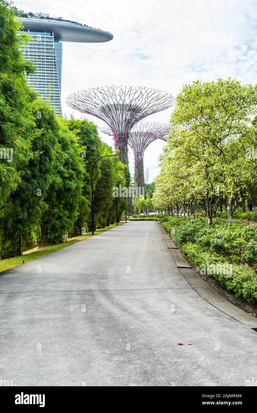 Los jardines de la Bahía de Singapur Foto de stock