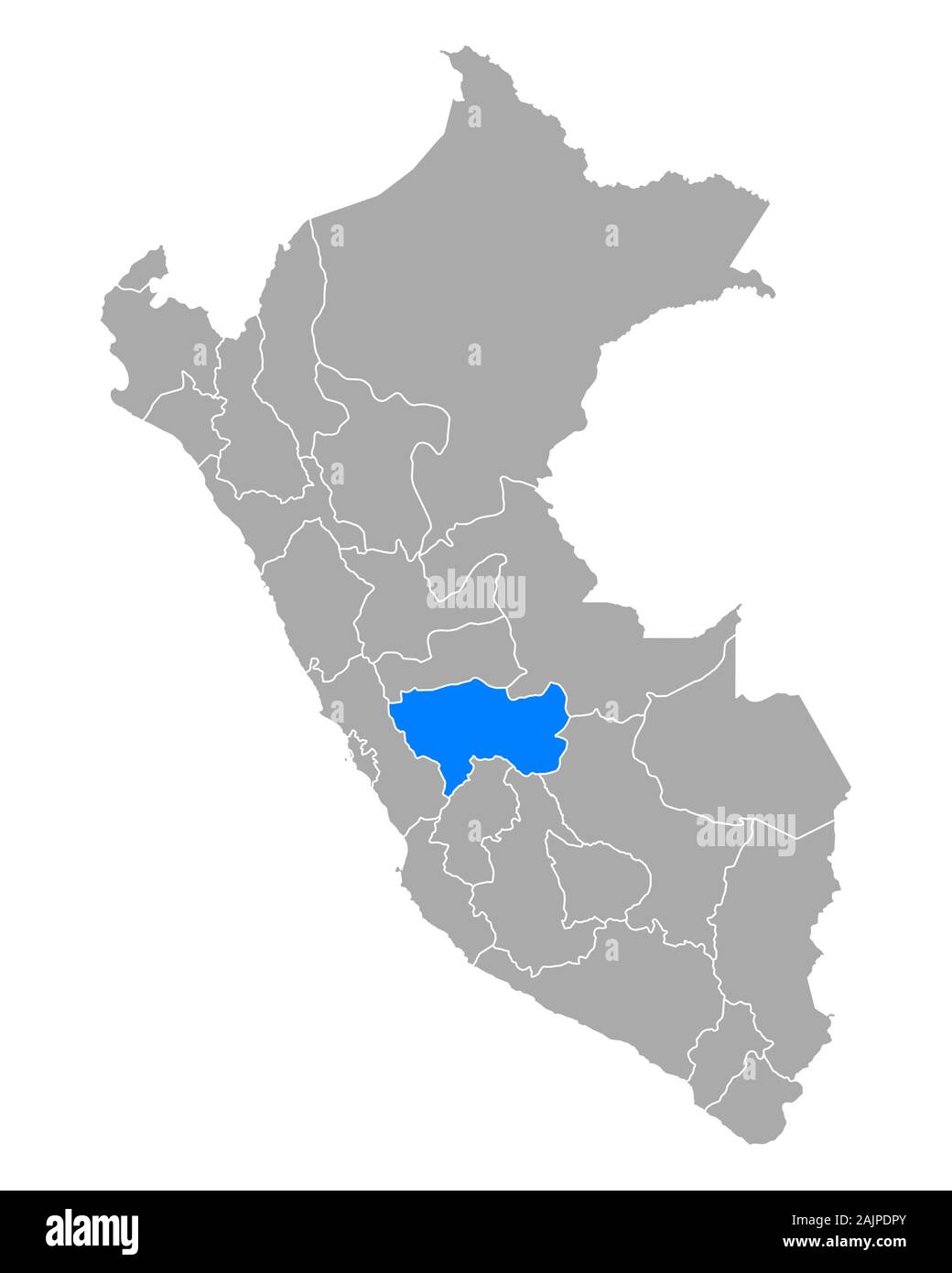 Mapa de Junín en Perú Fotografía de stock Alamy