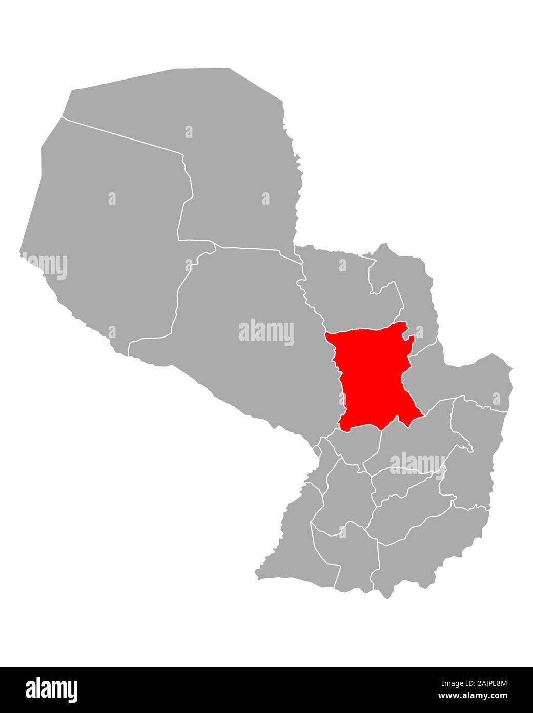 Mapa de San Pedro en Paraguay Fotografía de stock - Alamy