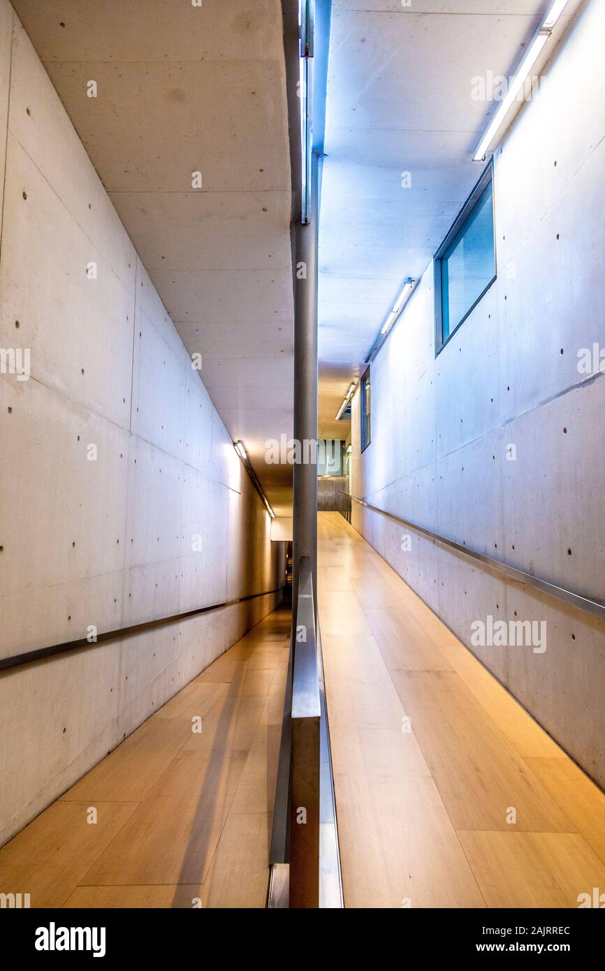 Interior de Es Baluard Museo de Arte Moderno y Contemporáneo de Palma, Mallorca, España Foto de stock