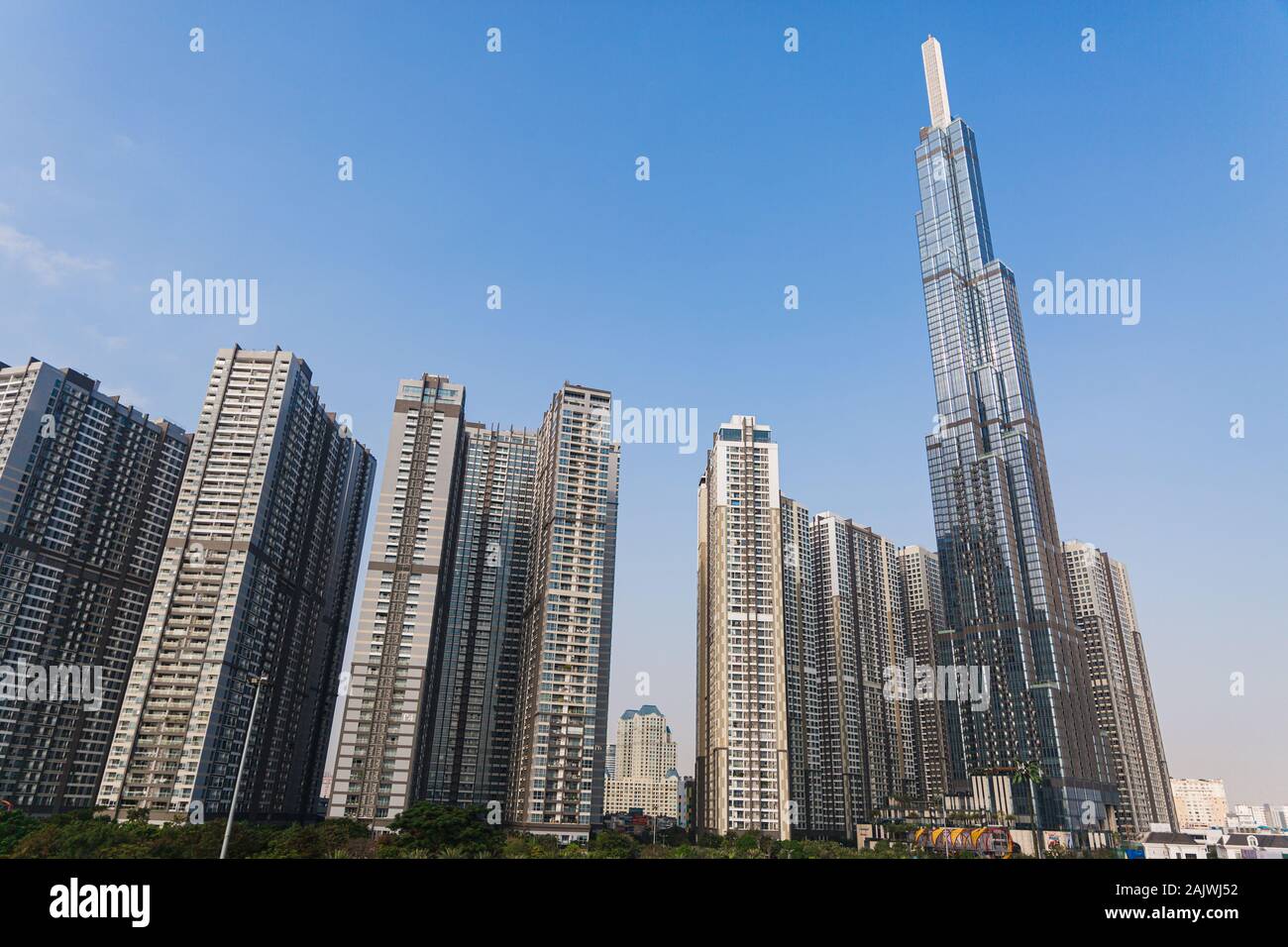 Saigon VIETNAM, Dcember 2019 - Landmark 81 es un super-alto rascacielos de Vinhomes Proyecto de Central Park en la ciudad de Ho Chi Minh, Vietnam. Foto de stock