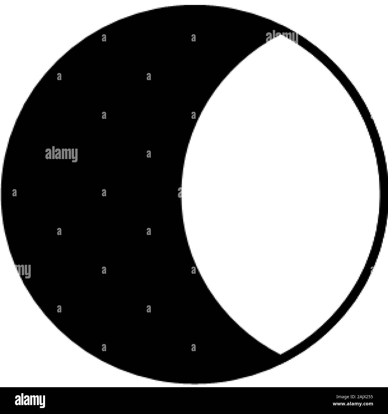 Luna menguante blaca y negro fotografías e imágenes de alta resolución