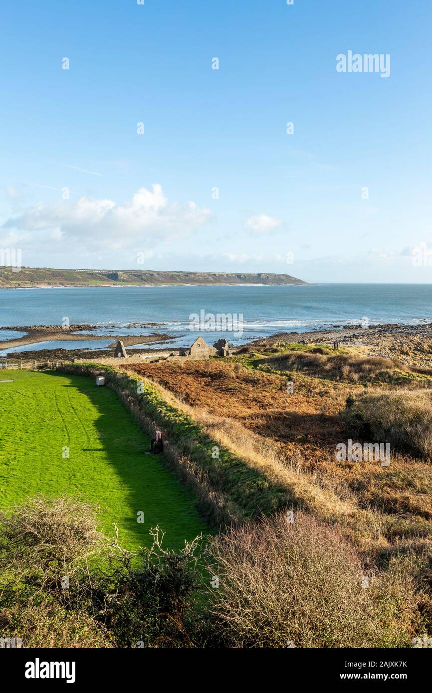 Port Eynon sal casa y la casa de la sal spit. Port Eynon, la Península de Gower, Wales. UK Foto de stock