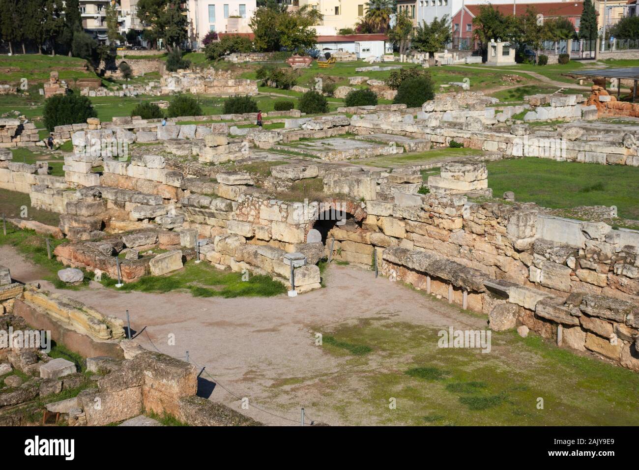 El Kerameikos museo arqueológico está localizado en Kerameikos, Atenas, Grecia Foto de stock