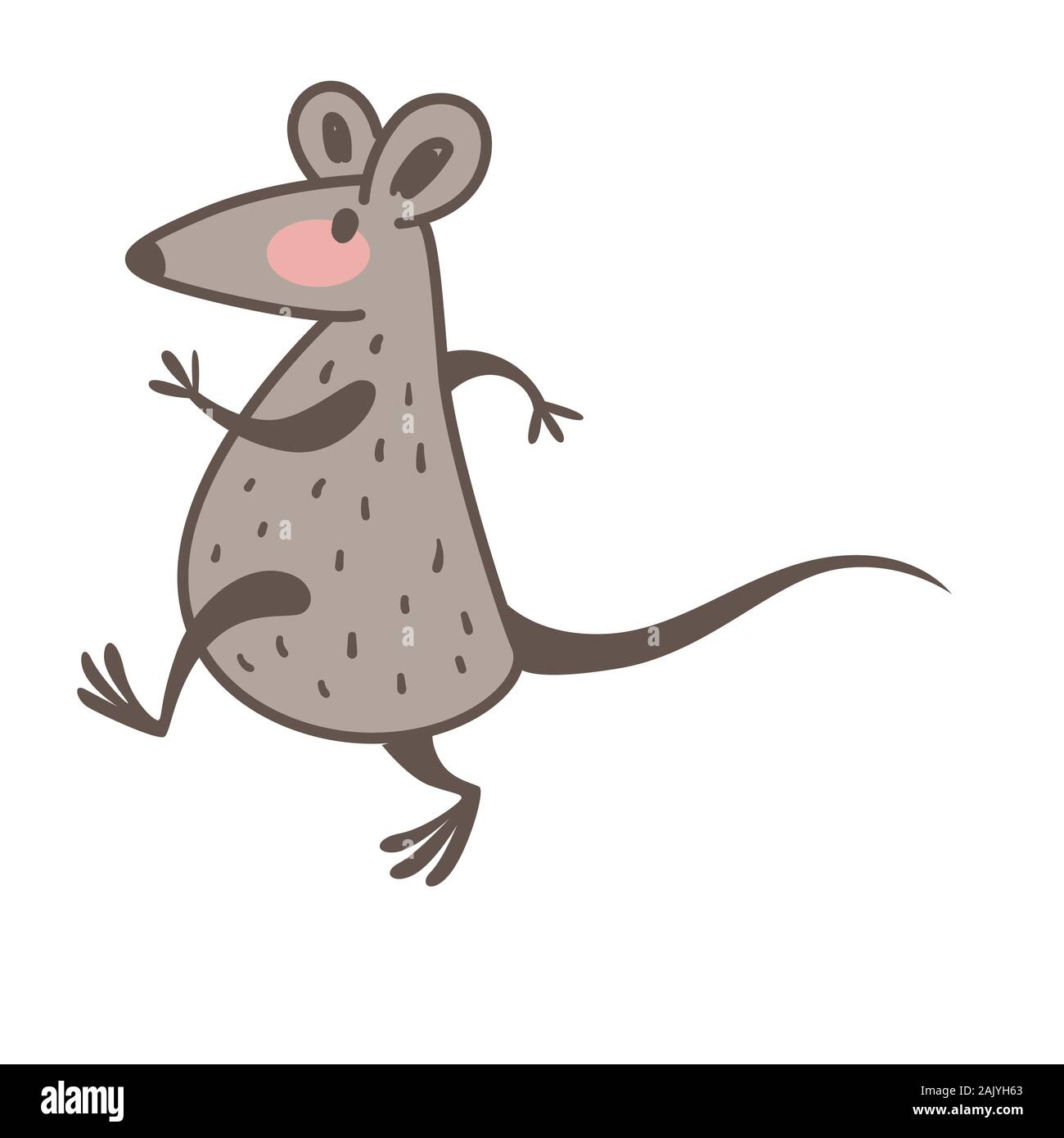 Un Raton Andando Ratón De Dibujos Animados Corriendo