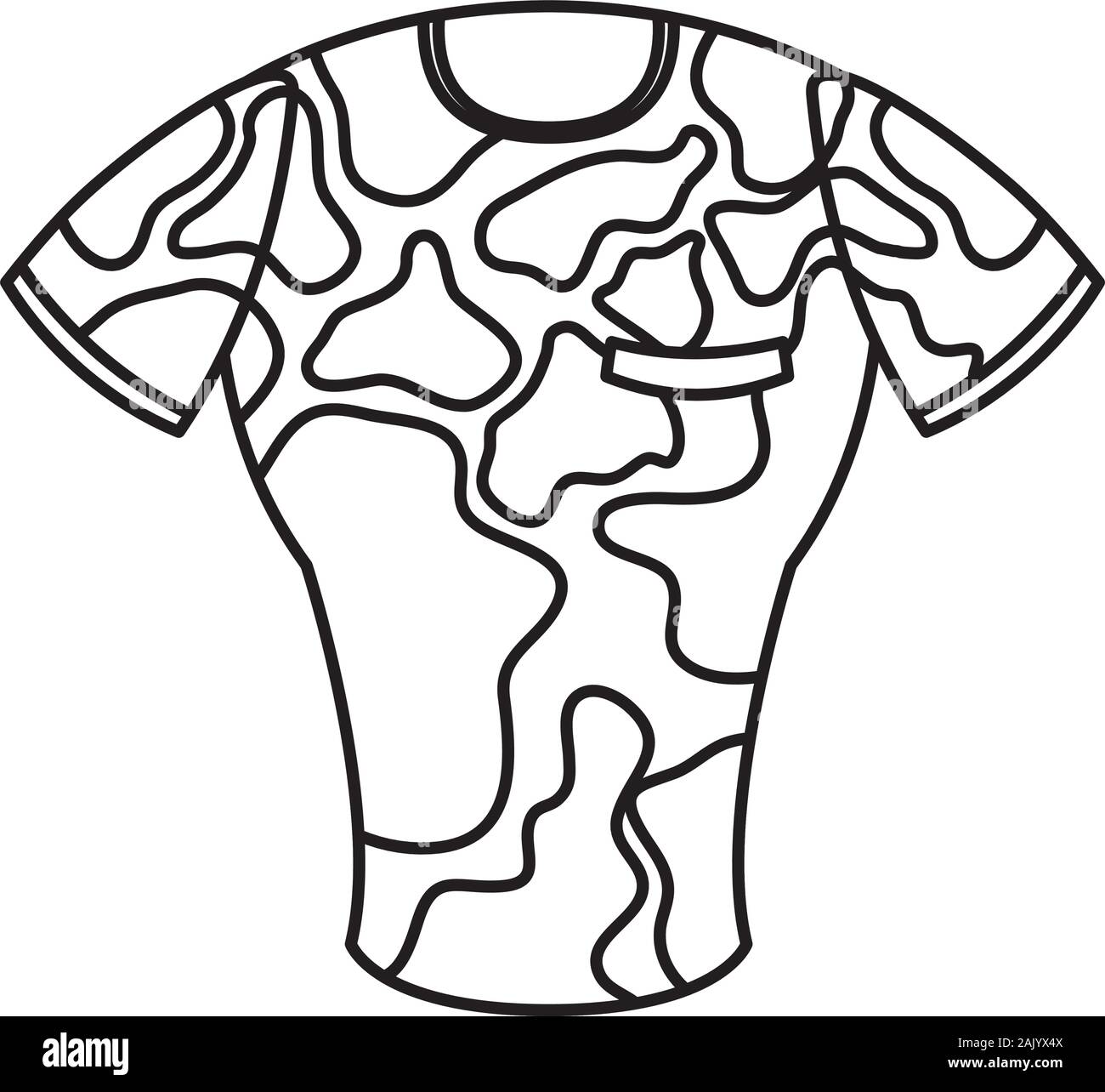 Camiseta uniforme militar de camuflaje icono Imagen Vector de stock - Alamy