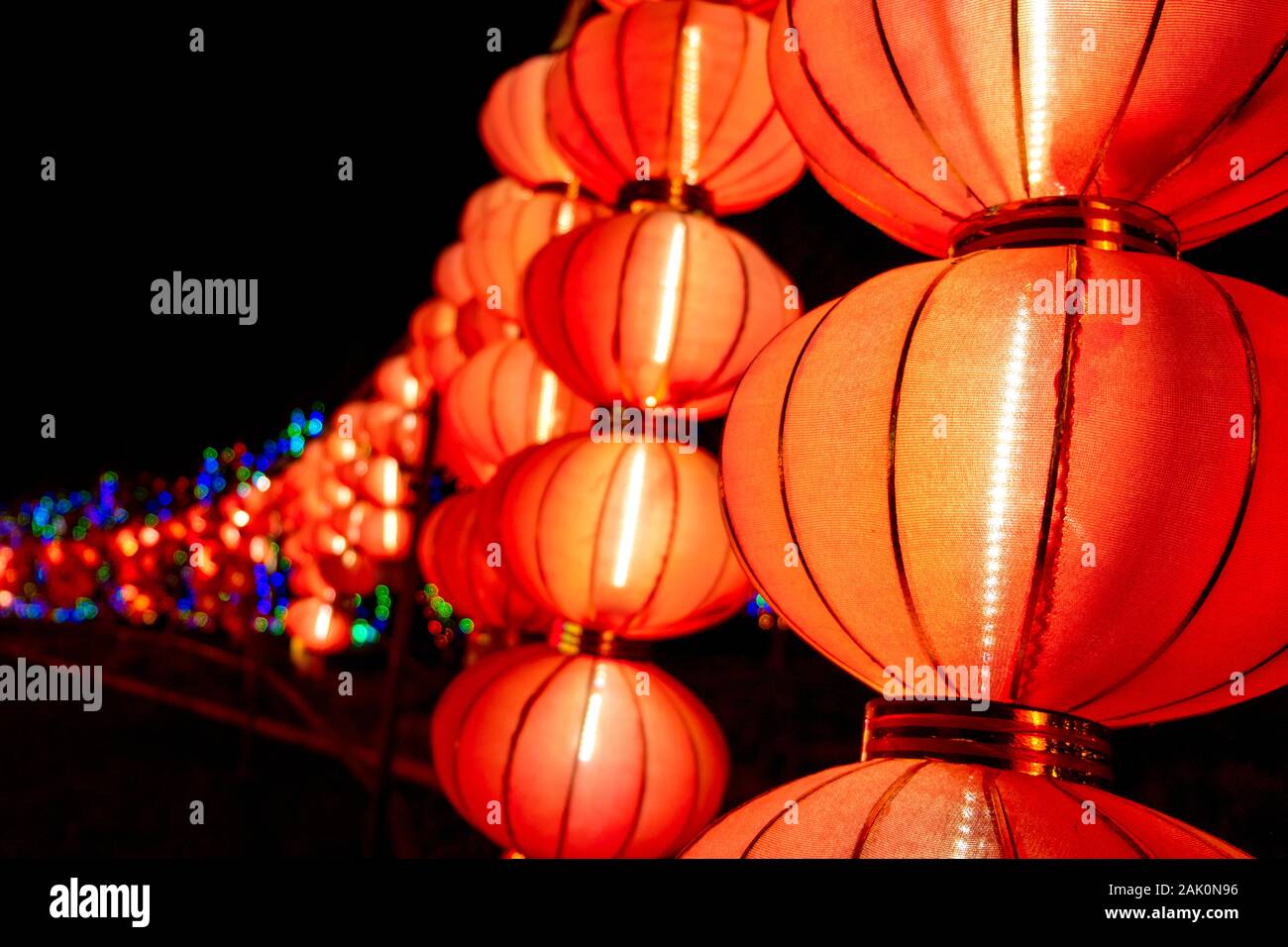 Linternas chinas destino de vacaciones Foto de stock