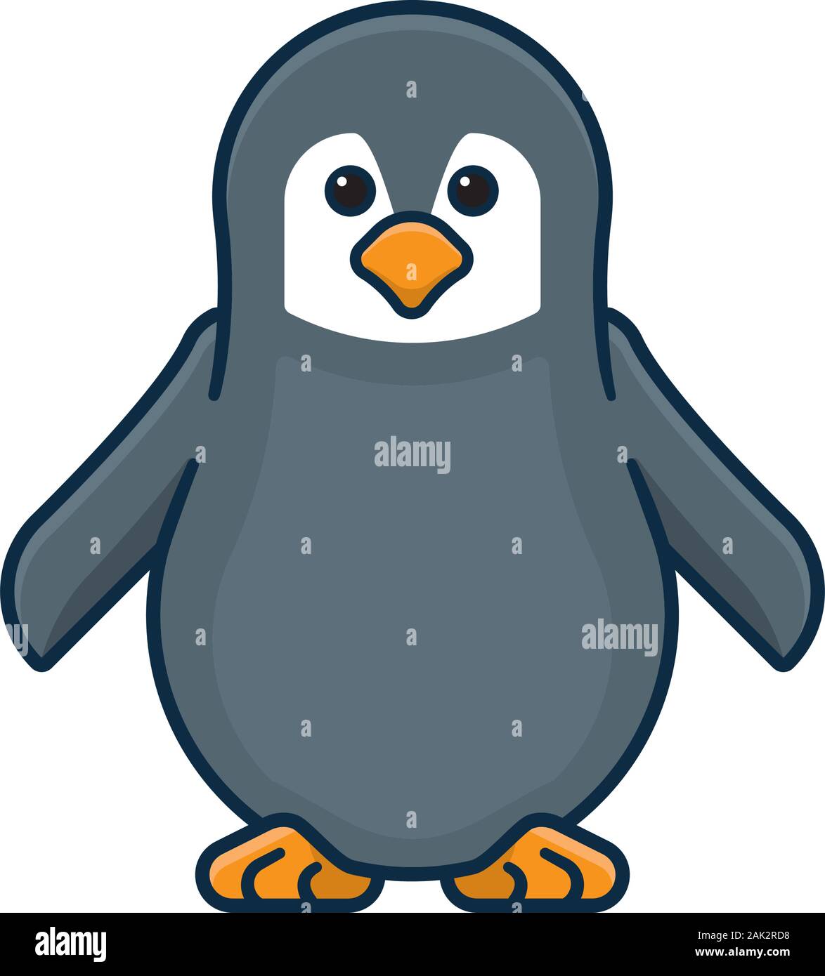 Baby penguin ilustración vectorial. Símbolo color aislados de especies en  peligro de extinción Imagen Vector de stock - Alamy