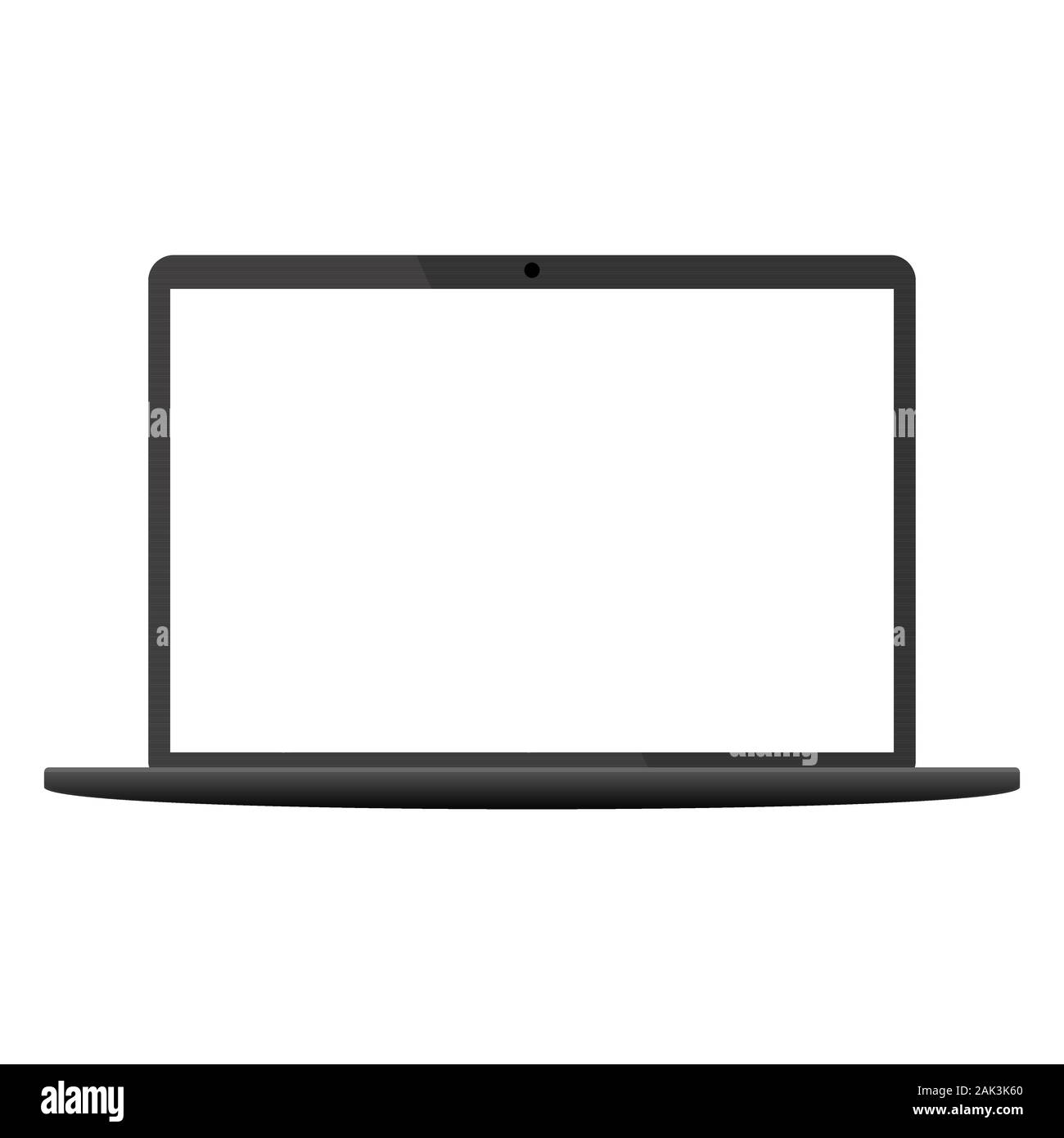 Portátiles - Portátil - Vista frontal monitor en blanco para su propia publicidad de o gráficos Imagen Vector de stock - Alamy