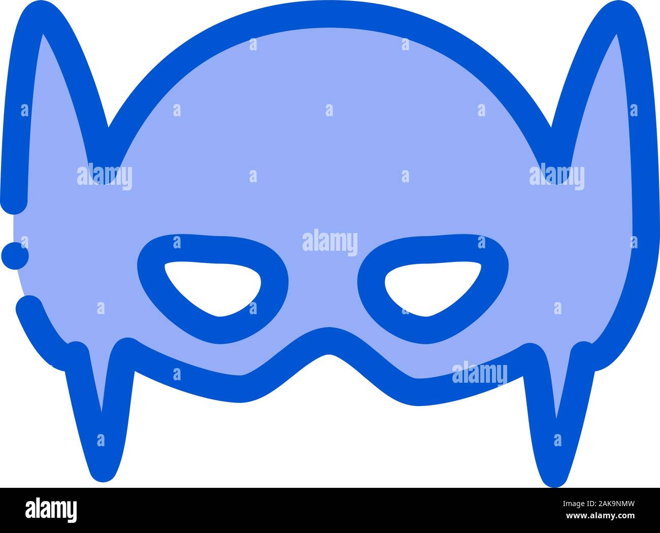 Icono de máscara súper héroe contorno vectorial ilustración Imagen Vector  de stock - Alamy