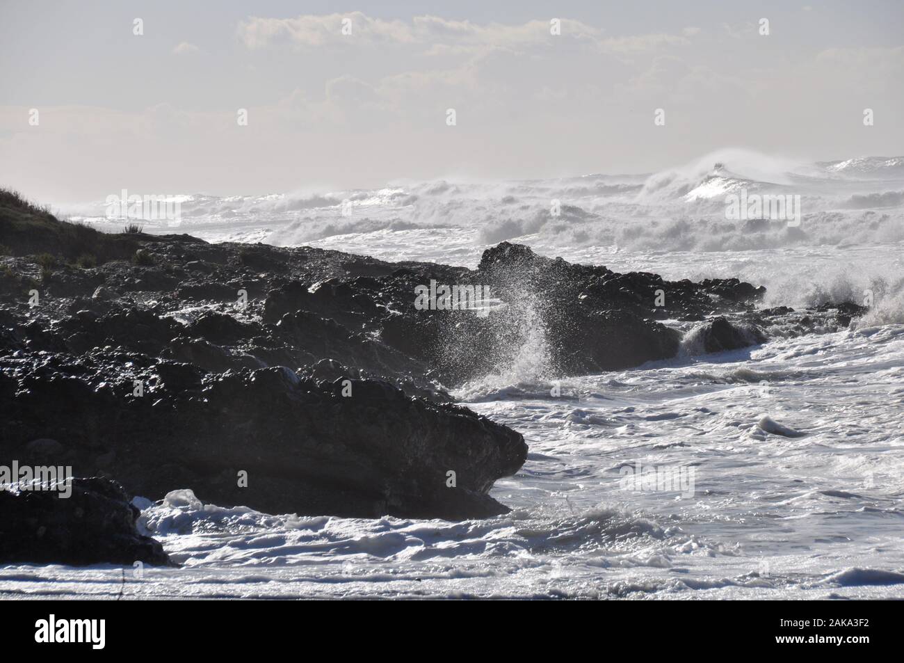 Mar tormentoso - Italia Foto de stock