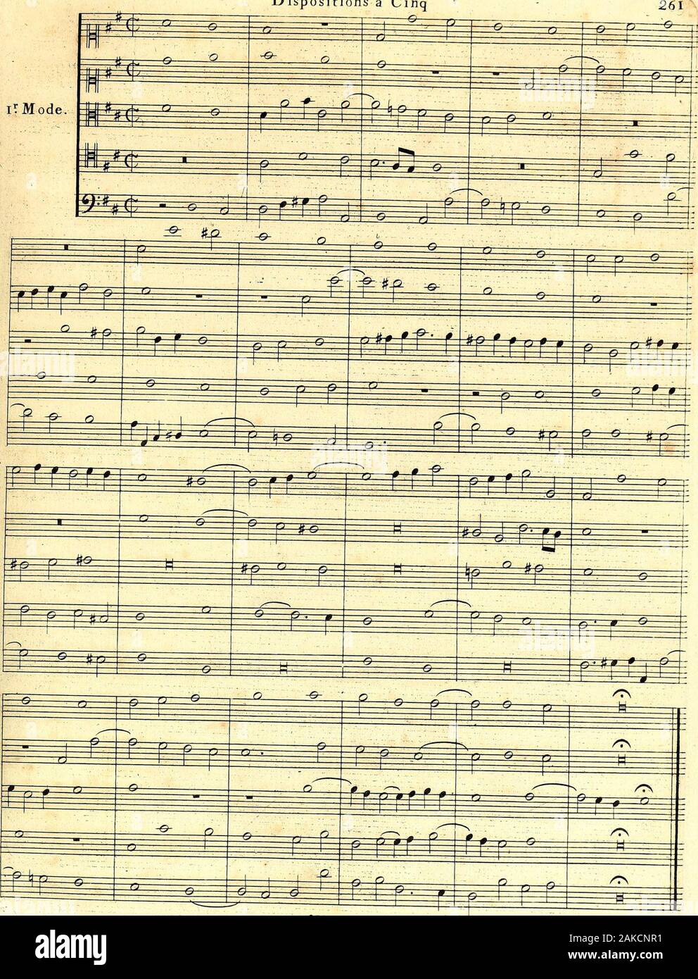 Primizie di canto fermo . te e l ,ar, 4.M. Disposiciones à Cinq iTMode -G-. 1 63 h . 4 . M . Foto de stock