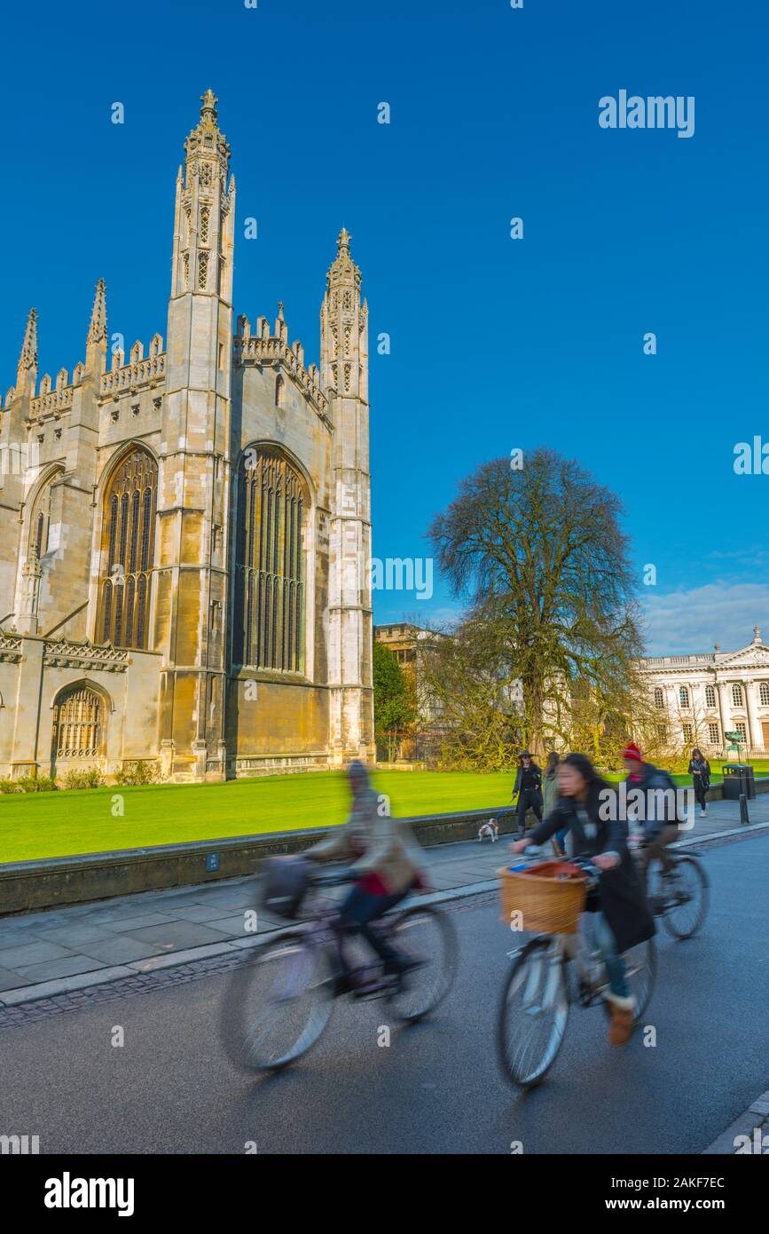 Reino Unido, Inglaterra, Cambridgeshire, Cambridge, la Universidad de Cambridge, la Capilla de King's College Foto de stock