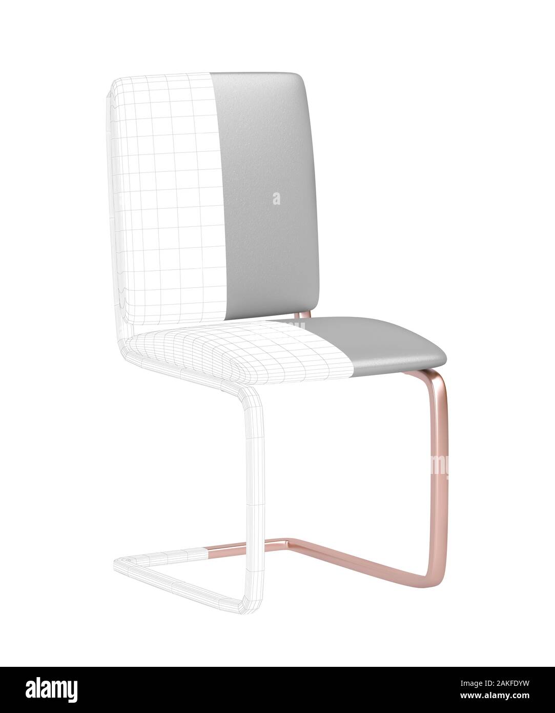 3D Render de silla moderna con visible trama Fotografía de stock - Alamy