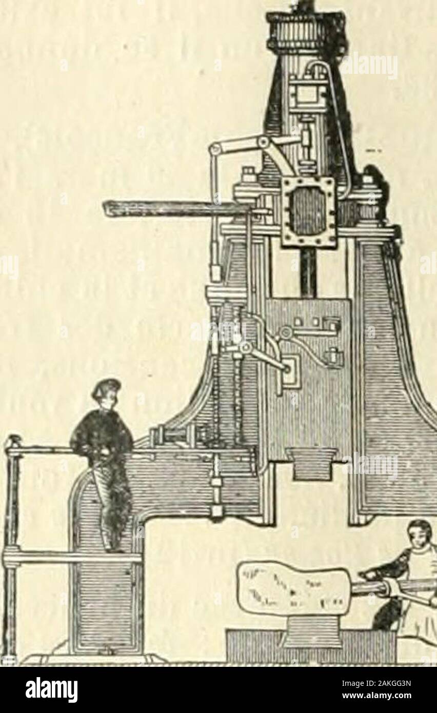 Nouveau Dictionnaire Illustre Universal Encyclopedique Repertoire Des Connaissances Humaines Du Marteau Pilon Variant Suivant Lesellets Un Obtenir Inotie Figura Represente Lap Pareil Invente Par James Inasinyth En 19 Le Marteau Ou Frappe Est